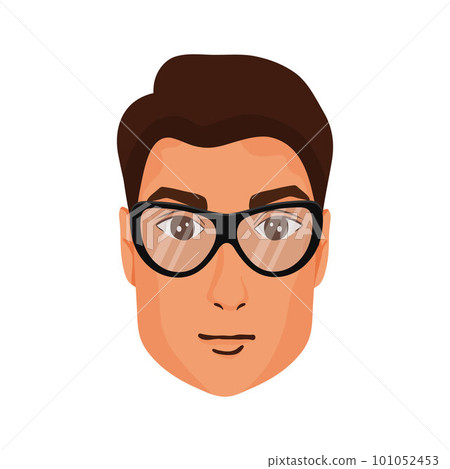 Handsome man's face in glasses Handsome man's face in glasses 101052453