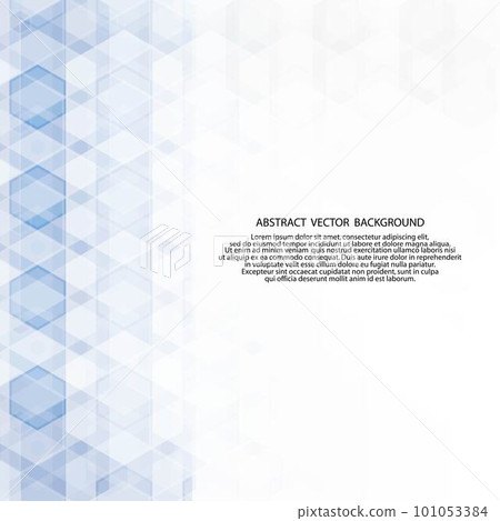 blue white hexagons. presentation template 101053384