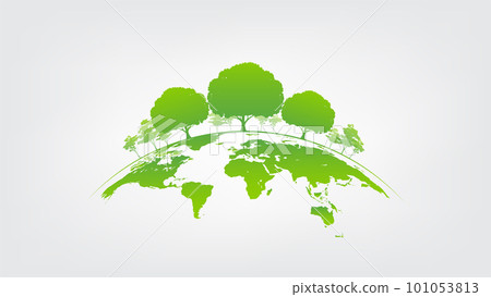 earth with green trees earth with green trees 101053813