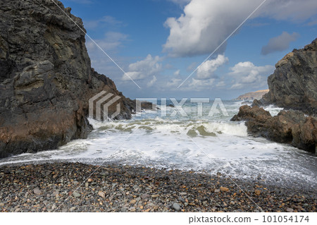 Pena Horadada beach with giant rocks, Fuerteventura 101054174