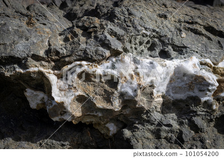 Black rock with white vain, Fuerteventura Black rock with white vain, Fuerteventura 101054200