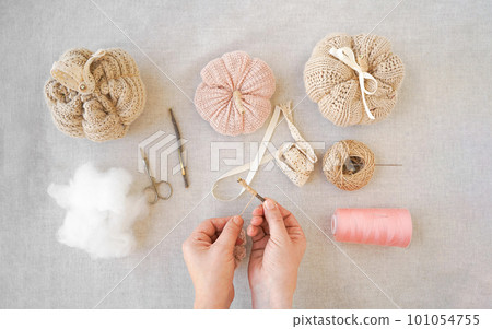 5. Step-by-step instructions. Making interior pumpkins from textiles, knitted fabric, alterations from an old sweater, hobbies, diy. Crafts for Thanksgiving. 5. Step-by-step instructions. Making interior pumpkins from textiles, knitted fabric, alterations from an old sweater, hobbies, diy. Crafts for Thanksgiving. 101054755