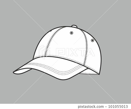 Open top baseball cap. Front view. Open top baseball cap. Front view. 101055013