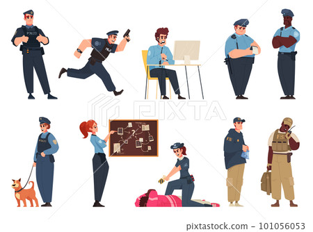 Police Cartoon Set Police Cartoon Set 101056053