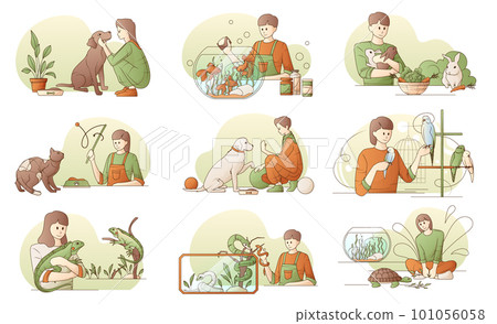 People With Pets Set 101056058