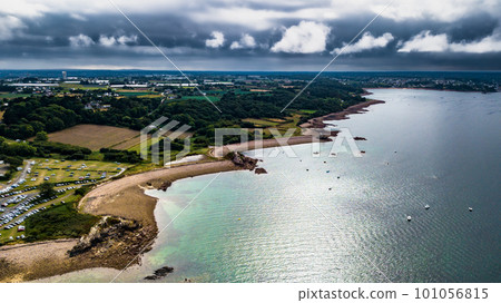 Point Of L'Arcouest Near Brehat Island, Ile de Brehat, In The English Channel At The Coast of Brittany In France Point Of L'Arcouest Near Brehat Island, Ile de Brehat, In The English Channel At The Coast of Brittany In France 101056815