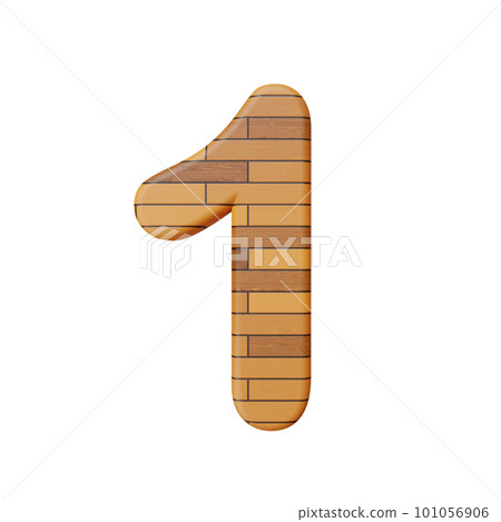 3D numbers with flooring pattern 3D numbers with flooring pattern 101056906