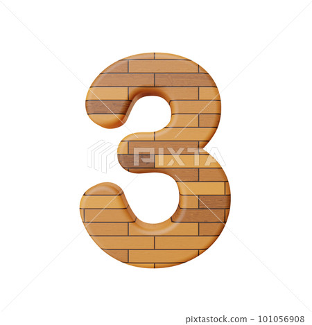 3D numbers with flooring pattern 3D numbers with flooring pattern 101056908