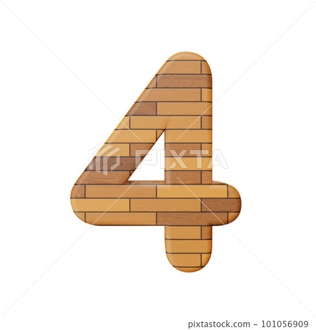 帶有地板圖案的 3D 數字 101056909