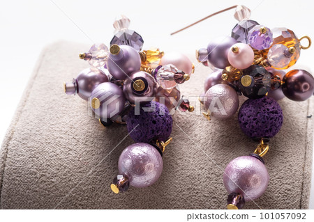 stylish and fashion earring billet . fashion and hobby concept stylish and fashion earring billet . fashion and hobby concept 101057092