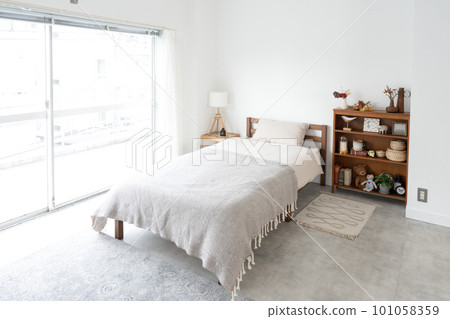 A bright bedroom A bright bedroom 101058359