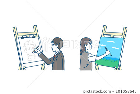 美術社團插畫學生素描圖畫 美術社團插畫學生素描圖畫 101058643