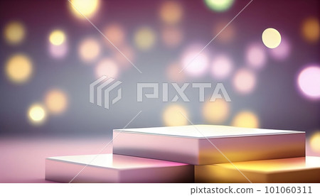 Generative AI, Product Display Stand on Soft Pastel Bokeh Background for Presenting and Showcasing Any Product with Style and Elegance Generative AI, Product Display Stand on Soft Pastel Bokeh Background for Presenting and Showcasing Any Product with Style and Elegance 101060311