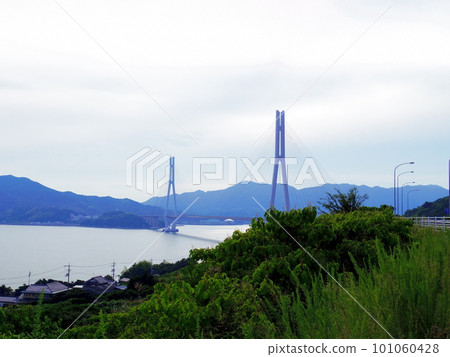 Tatara Bridge and Omishima seen from Ikuchijima 101060428