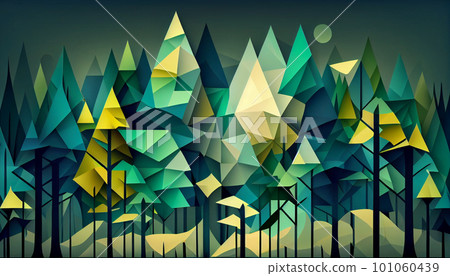 Generative AI, Geometric Harmony: An Abstract Interpretation of Nature's Beauty 101060439