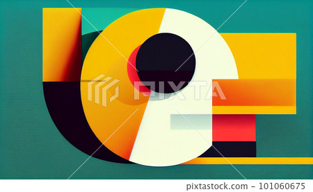 Generative AI, Simplicity in Color: A Bold and Eye-Catching Geometric Composition Generative AI, Simplicity in Color: A Bold and Eye-Catching Geometric Composition 101060675