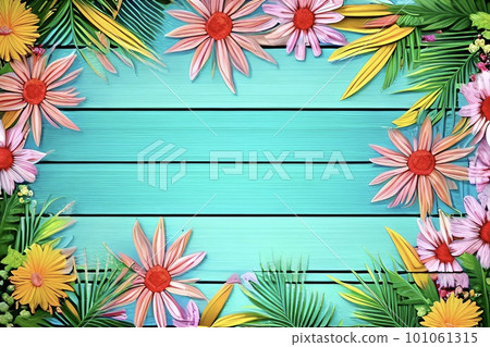 想像夏天的背景材料、框架、複製空間 101061315