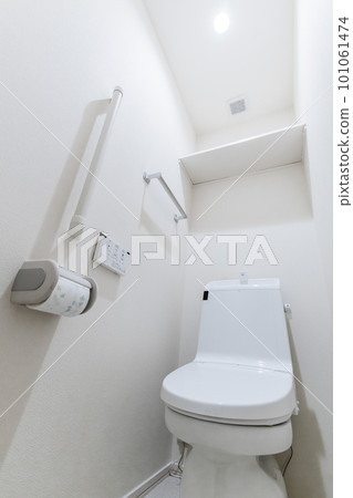 Toilet in new apartment in Japan 101061474