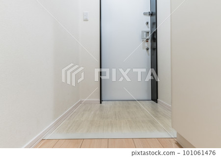 The entrance and door of a new apartment in Japan 101061476