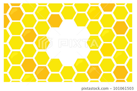 蜂蜜背景材料中央白框 蜂蜜背景材料中央白框 101061503