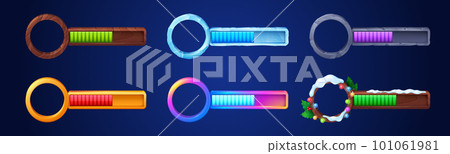 Vector game life progress bar, ui avatar frame Vector game life progress bar, ui avatar frame 101061981
