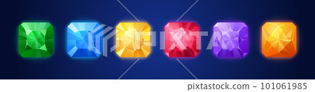Gem icon set for match 3 game diamond and jewel. Gem icon set for match 3 game diamond and jewel. 101061985