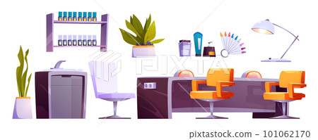 Manicure beauty salon isolated interior, Nail spa Manicure beauty salon isolated interior, Nail spa 101062170