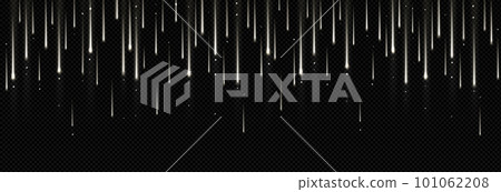 Silver rain sparkles isolated on transparent Silver rain sparkles isolated on transparent 101062208
