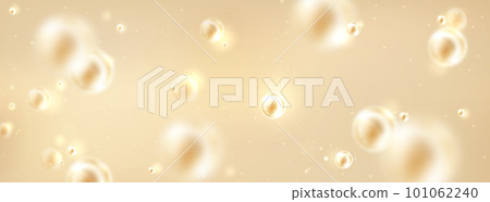 Background of water with oil bubbles, collagen Background of water with oil bubbles, collagen 101062240