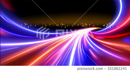 Long exposure effect. City car lights speed motion Long exposure effect. City car lights speed motion 101062241