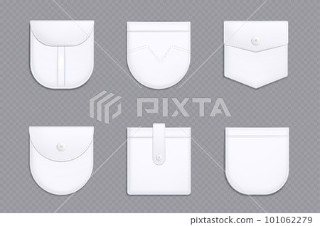 Realistic set of white pocket templates Realistic set of white pocket templates 101062279
