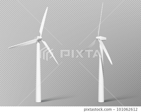 3d wind power generator turbine icon in vector 101062612
