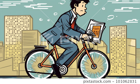 A man riding a bicycle A man riding a bicycle 101062831
