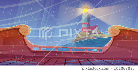 Sea stormy landscape background with lighthouse Sea stormy landscape background with lighthouse 101062853