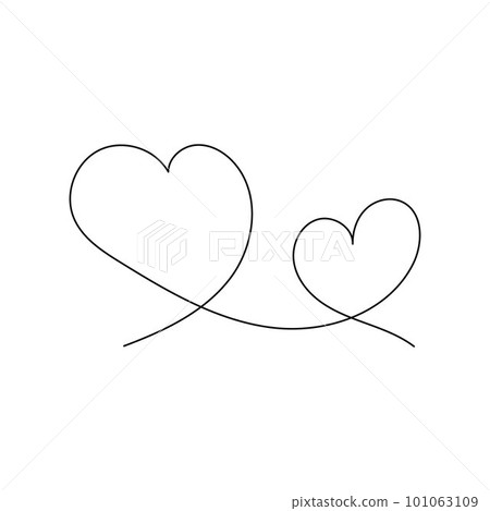 Hand drawn heart. Doodle heart isolated on white background. Vector illustration. Hand drawn heart. Doodle heart isolated on white background. Vector illustration. 101063109