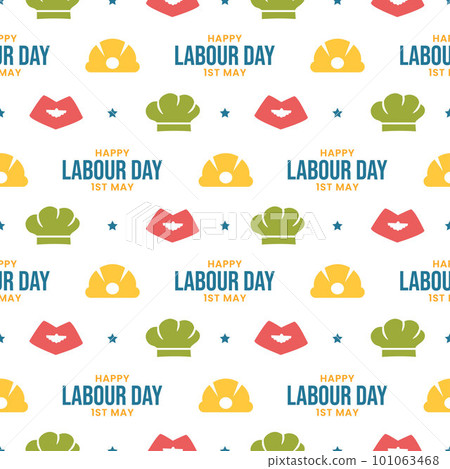 Happy Labor Day Seamless Pattern Design Illustration with Different Professions in Template Hand Drawn Happy Labor Day Seamless Pattern Design Illustration with Different Professions in Template Hand Drawn 101063468