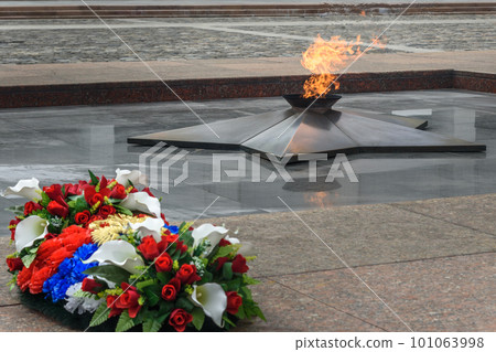 Eternal Flame in Poklonnaya Hill, Victory Park, Museum of the Great Patriotic War in Moscow. Russia Eternal Flame in Poklonnaya Hill, Victory Park, Museum of the Great Patriotic War in Moscow. Russia 101063998