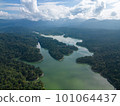 Aerial view beauty clear Klang Gates Dam 101064437