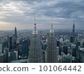 Aerial view KLCC tower skyscraper 101064442