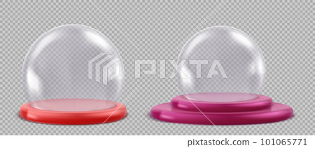 3d empty red glass snowball, pink magic globe set 3d empty red glass snowball, pink magic globe set 101065771