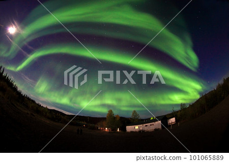 Aurora seen with a fisheye Aurora seen with a fisheye 101065889