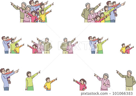 瞄準_指向_家庭_尖銳的表情_集合 瞄準_指向_家庭_尖銳的表情_集合 101066383