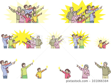 瞄準_指向_家庭_尖銳的表情_集合 瞄準_指向_家庭_尖銳的表情_集合 101066384