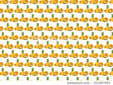"3 kinds of fruits" pineapple orange banana background image 101067005