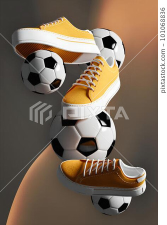 Sports 3d render, abstract illustration, sport shapes concept Sports 3d render, abstract illustration, sport shapes concept 101068836