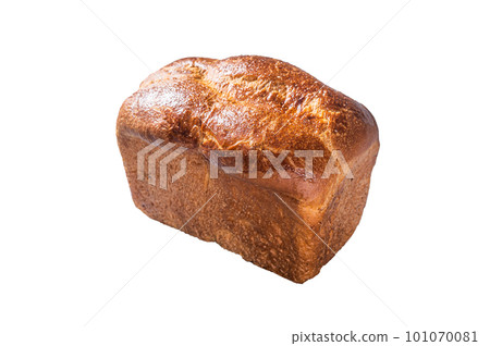 Homemade Baked Braided Brioche bread. Isolated on white background 101070081
