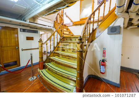 Inside the sailing ship Nippon Maru anchored at Minato Mirai, Yokohama City, Kanagawa Prefecture 101071287