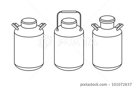 Milk container can icon vector outline illustration. 101072637