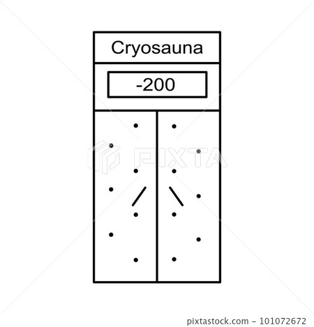 Cryosauna ice therapy vector illustration for benign and malignant lesions Cryosauna ice therapy vector illustration for benign and malignant lesions 101072672