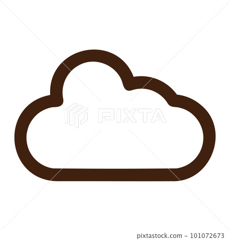 Simple and cute cloud icon 101072673